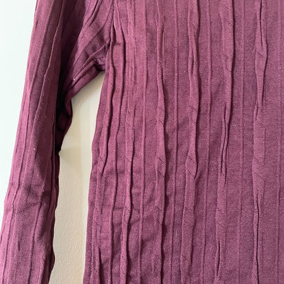 Burgundy soft blouse, Top with scrubbed material ✿ - Picture 3 of 10
